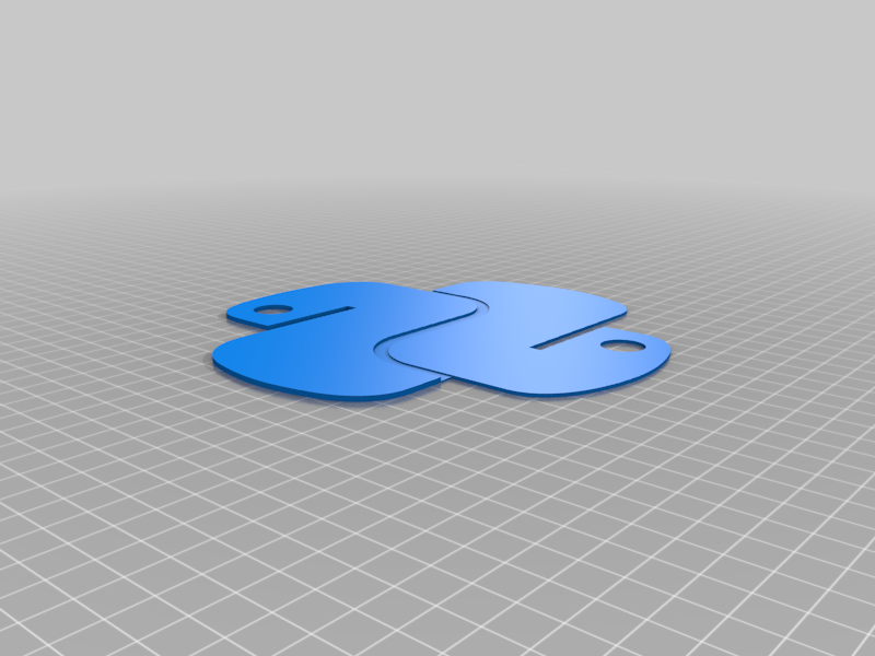 Miniatura 4 do modelo 3D Python Logo 2D