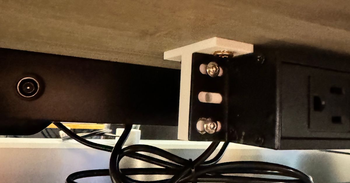 Amazon Basics Power Strip 90 degree mount by Bartallama3D Download