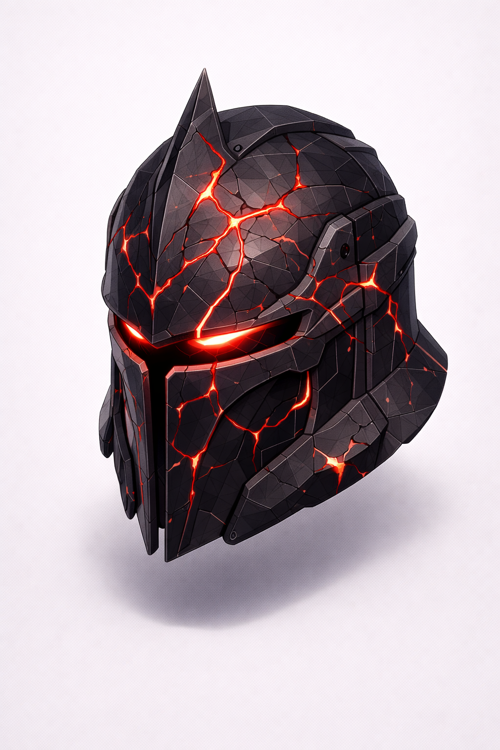 Black Battle Damaged Sci-fi Knight Mask