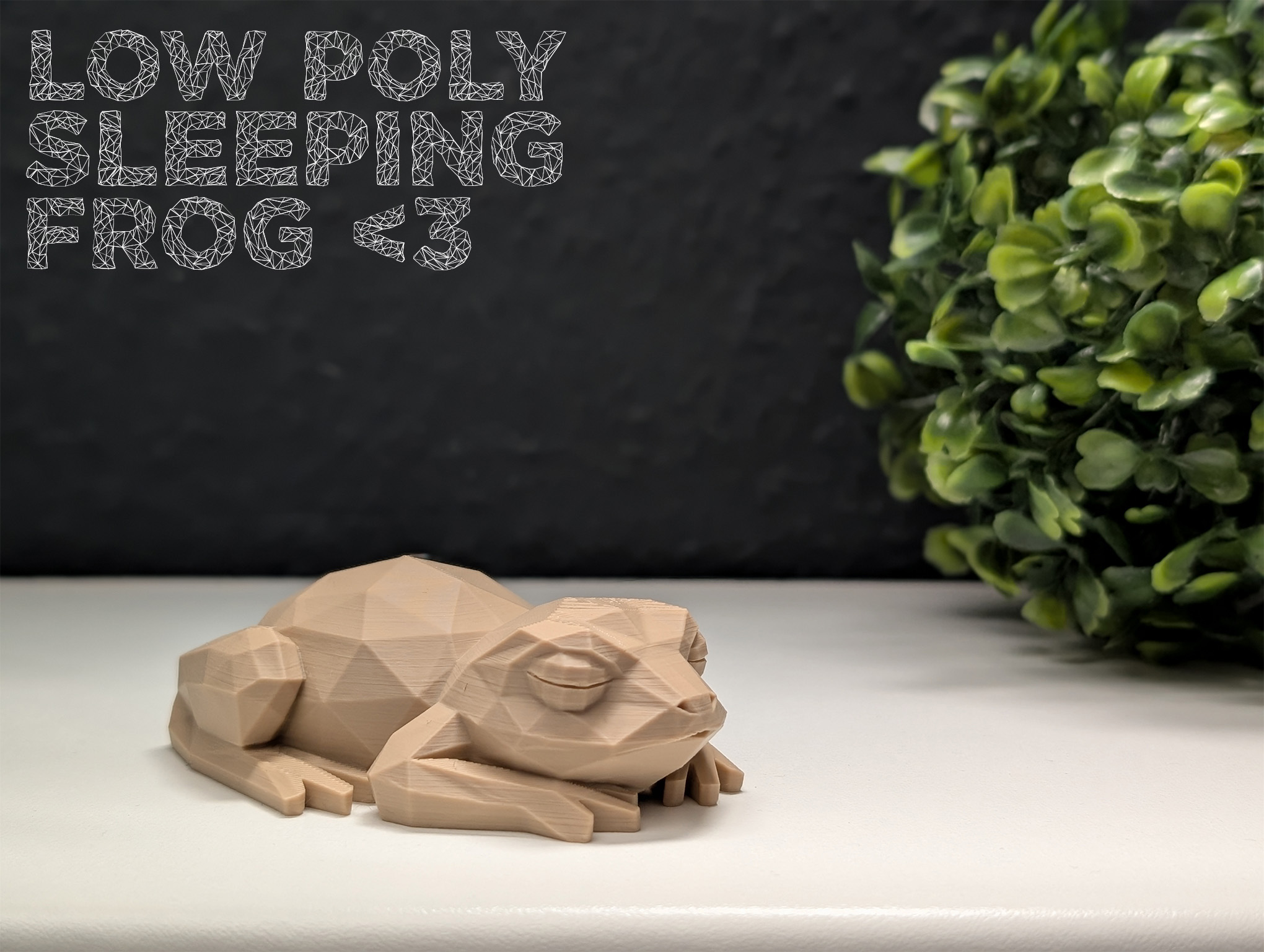 Low Poly Sleeping Frog