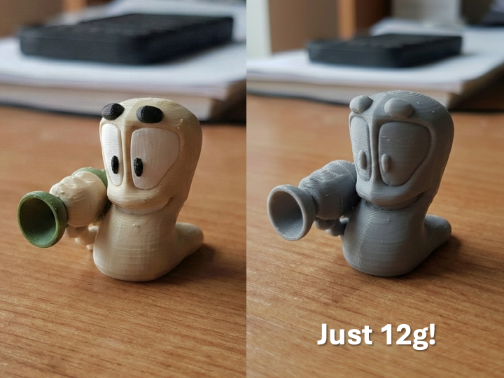 Worms Armageddon with Bazooka Miniature - Just 12g!