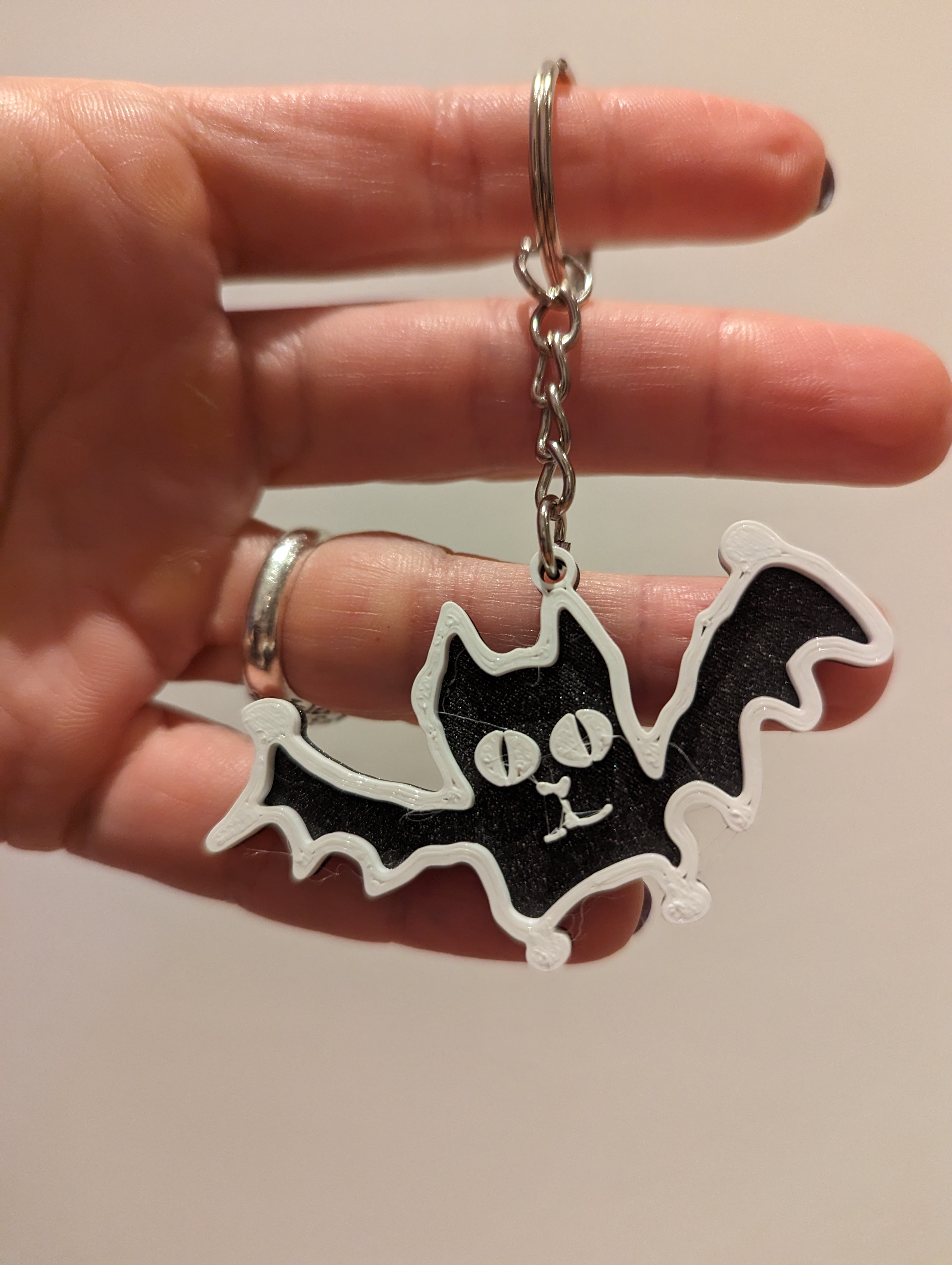 Miniatura 2 do modelo 3D Catbat Doodle Keychain