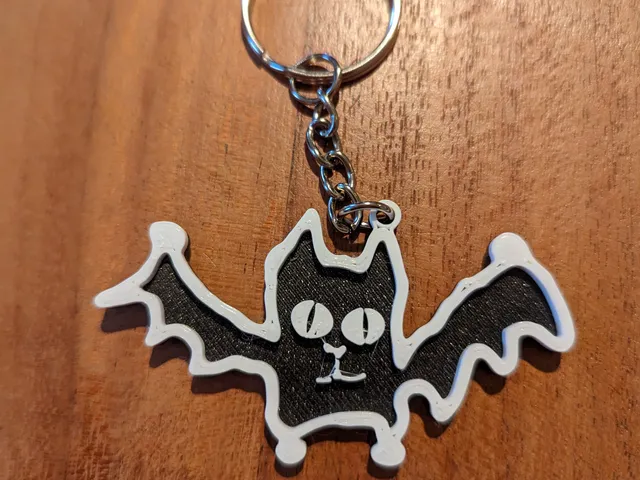 Catbat Doodle Keychain