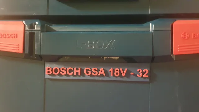BOSCH GSA 18V-32 Labbeling for L-Boxx 238