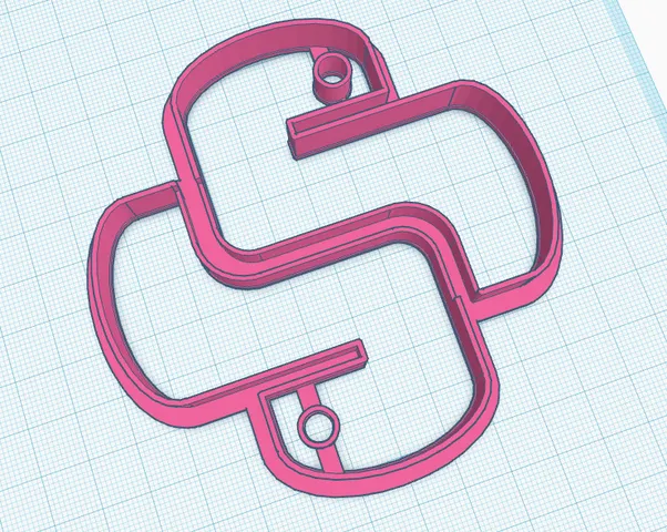 Python logo cookie cutter