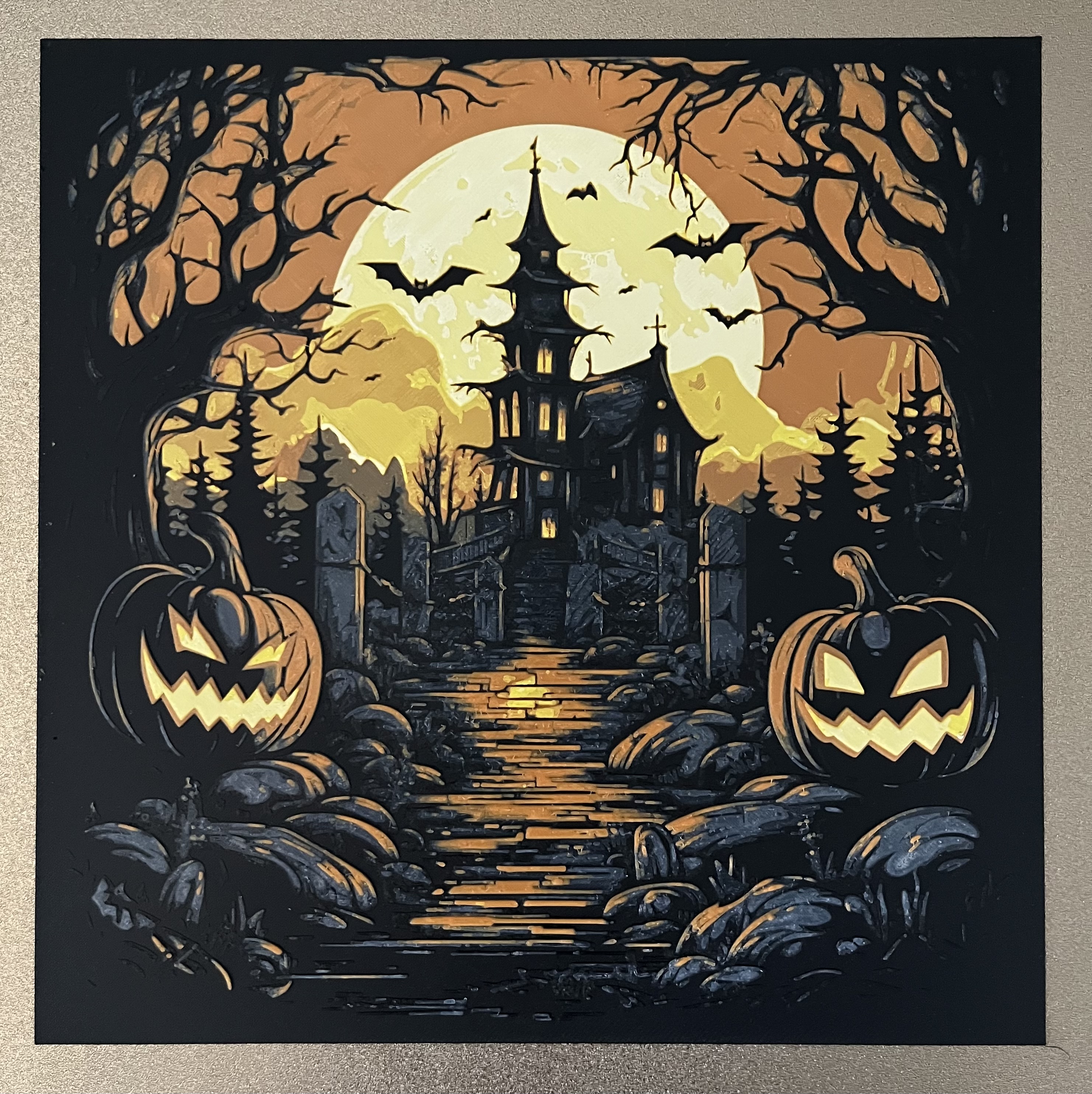 Halloween Manor (Filament Painting)
