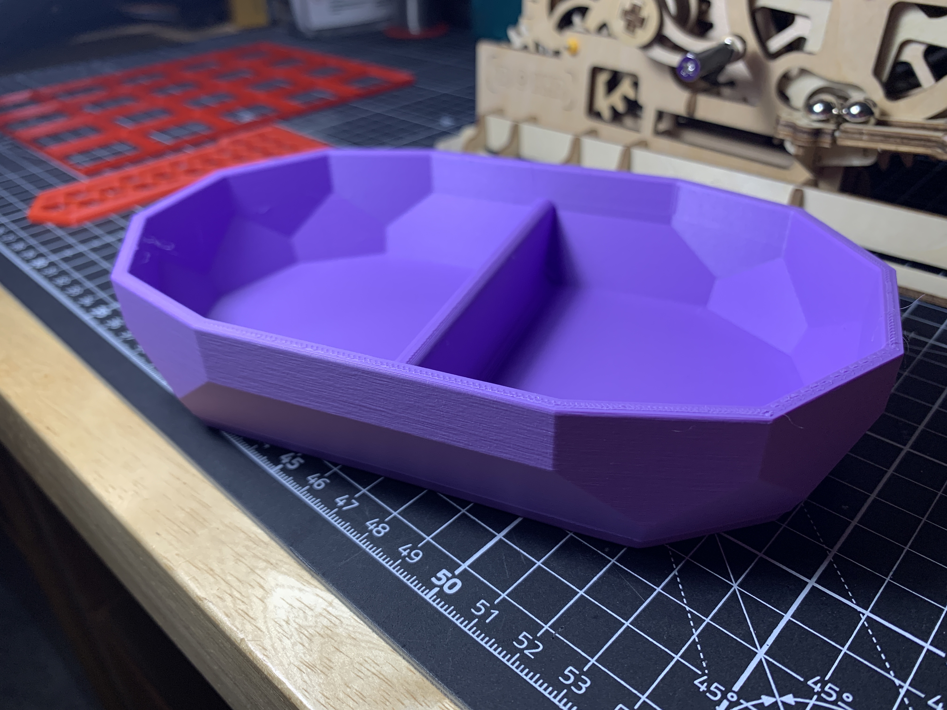 Low Poly Divided Oval Tray/Bowl