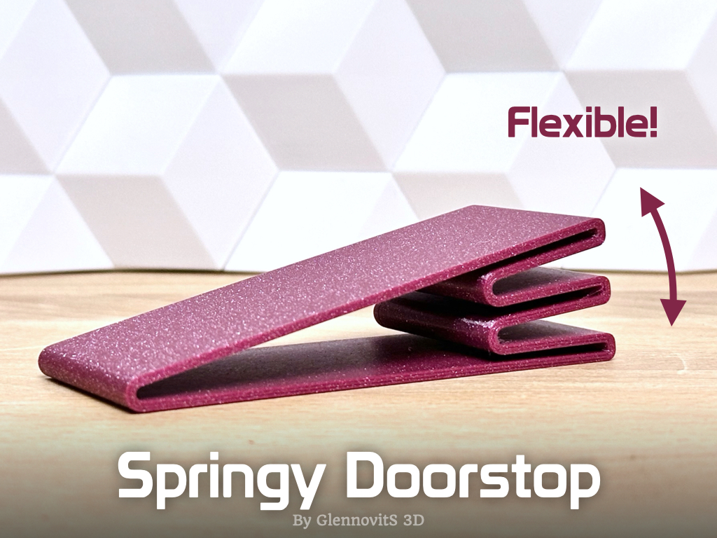Springy Doorstop (flexible and in multiple sizes!) by GlennovitS 3D