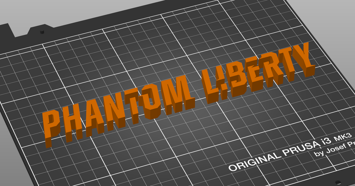 Cyberpunk 2077 Phantom Liberty Logo by 0xBene Download free STL model
