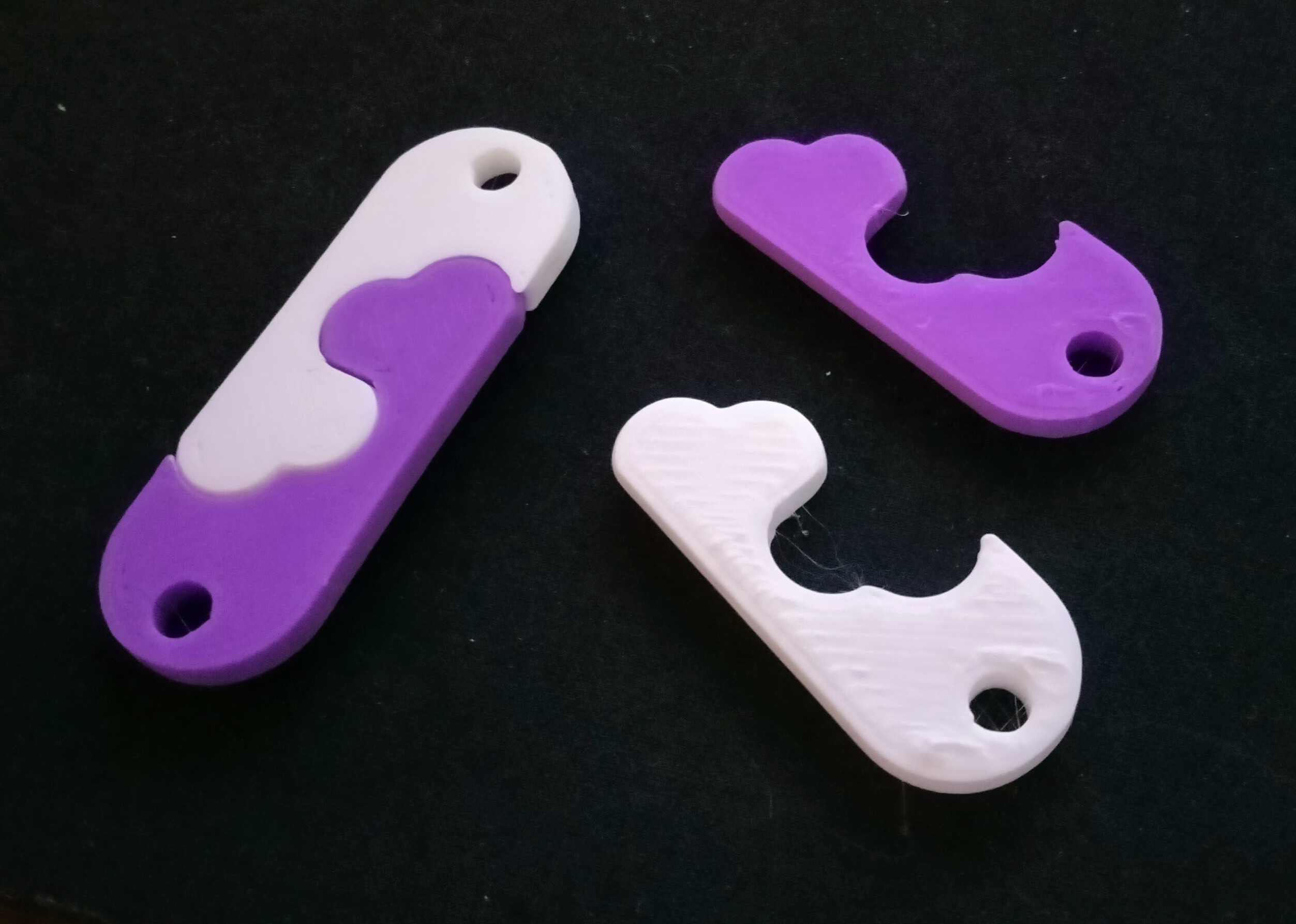 Interlocking Heart Keychain
