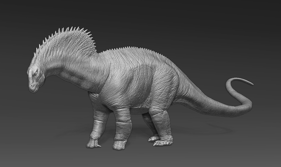 Miniatura 2 do modelo 3D Amargasaurus Sculpture