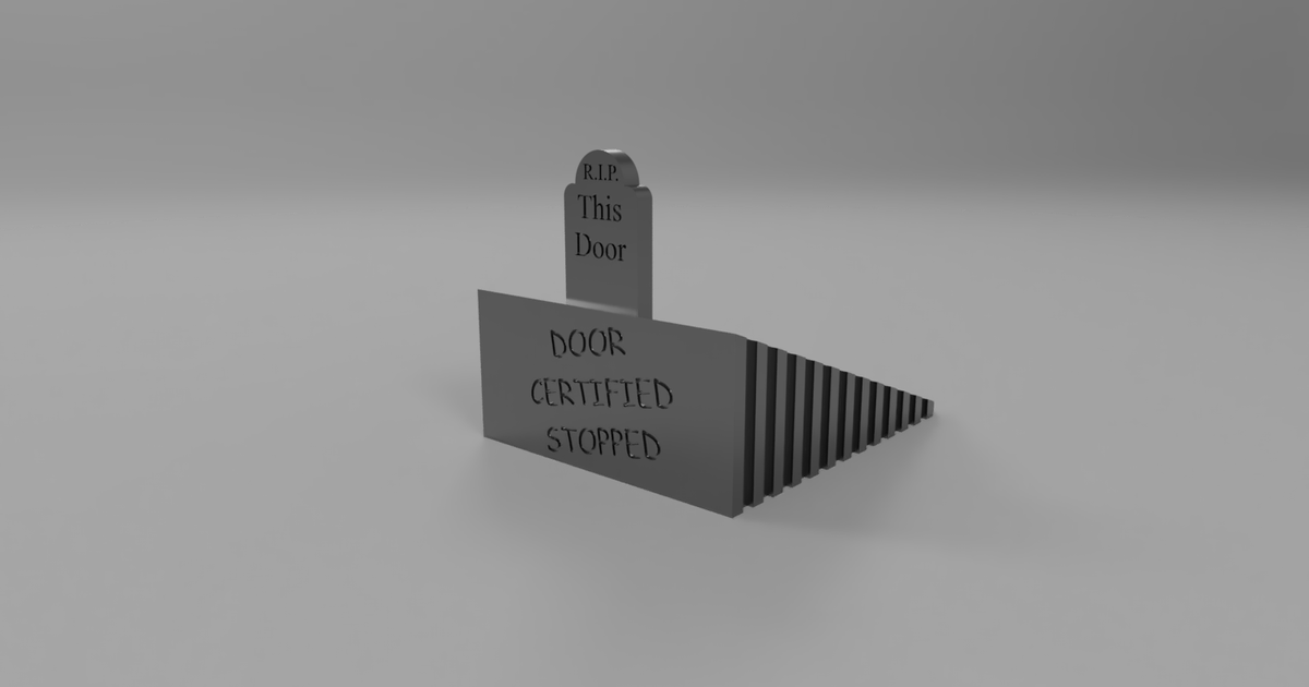 Possibly the worst doorstop by Rhys Beck | Download free STL model ...