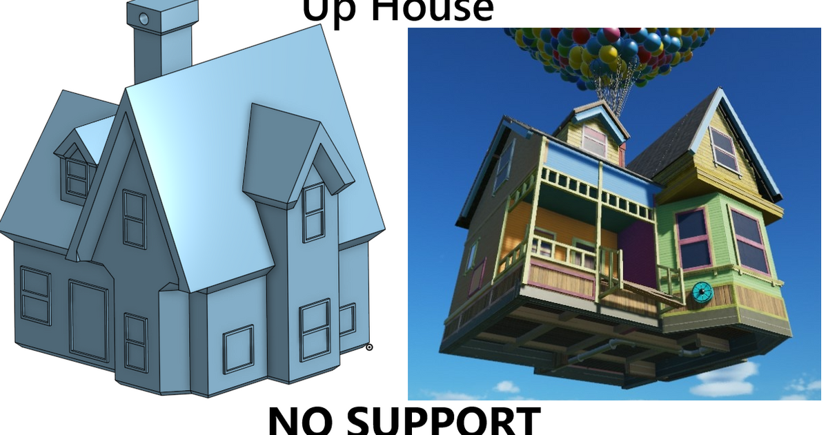 Up House with no support by Mick | Download free STL model | Printables.com for Up House Printable Pdf Free