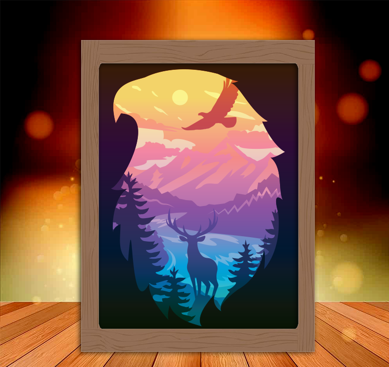 forest eagle lightbox