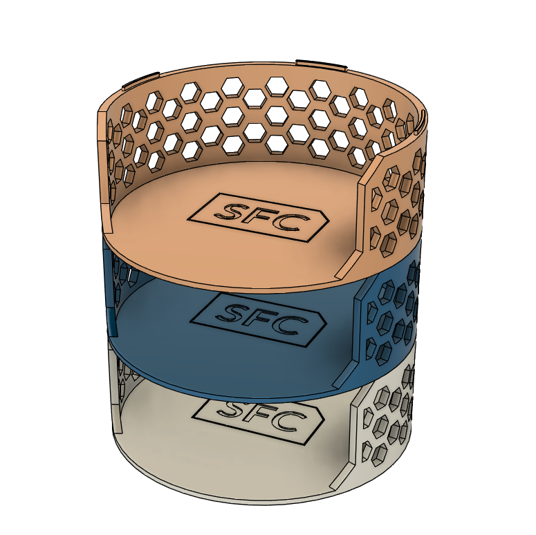 Round Sand Paper Holder (Stackable) by sokofabco Download free STL