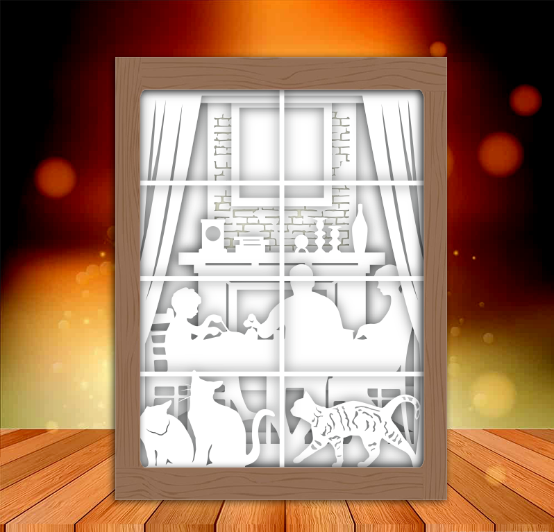 happy family lightbox by tecnoculebras | Download free STL model ...