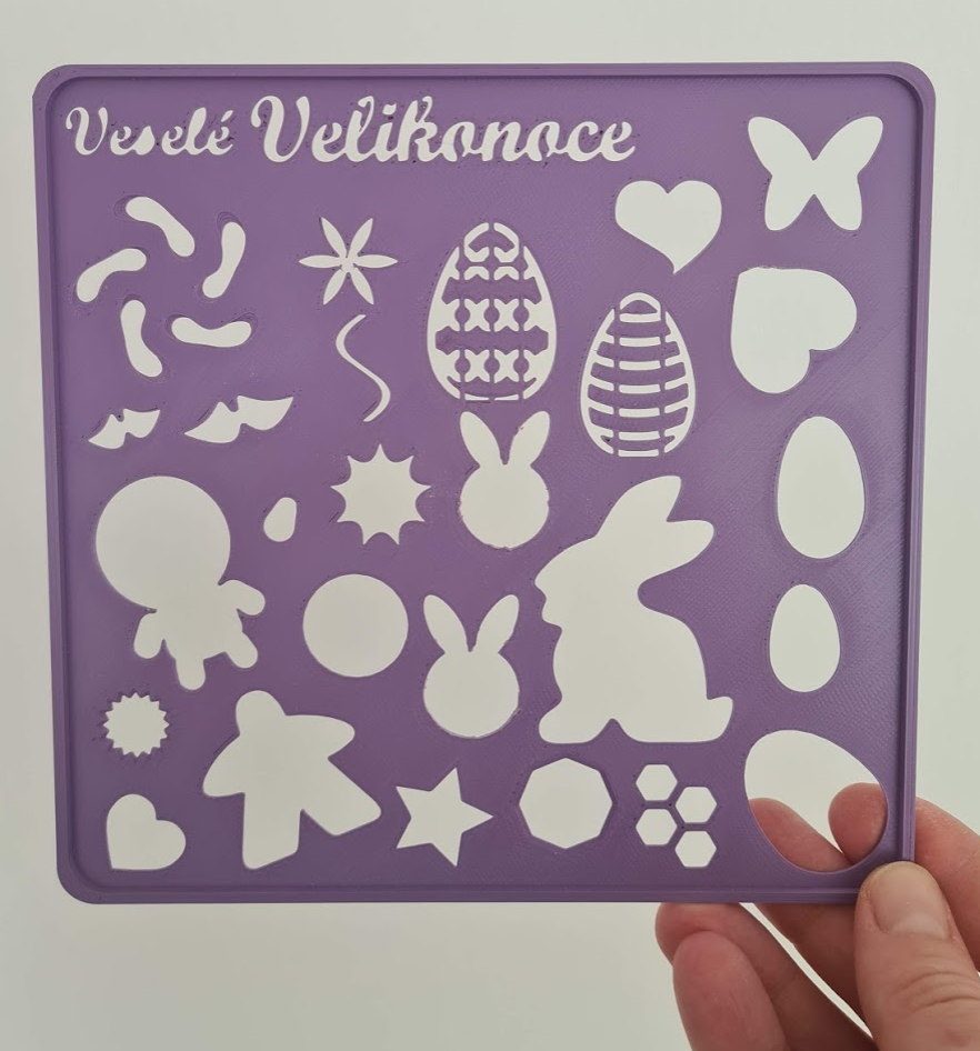 Easter stencil drawing / Šablona na kreslení pro Velikonce