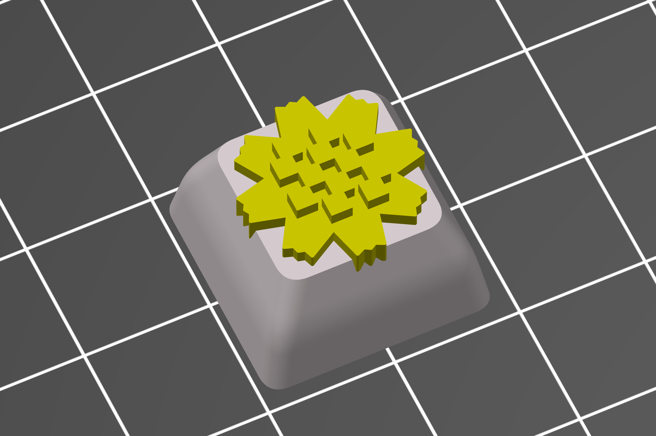 Arfaj Flower Keycap 3D model