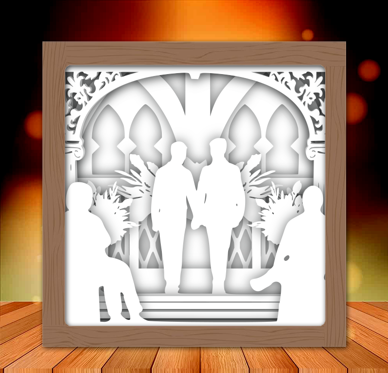 Mr and mr wedding light box 2 by tecnoculebras download free stl