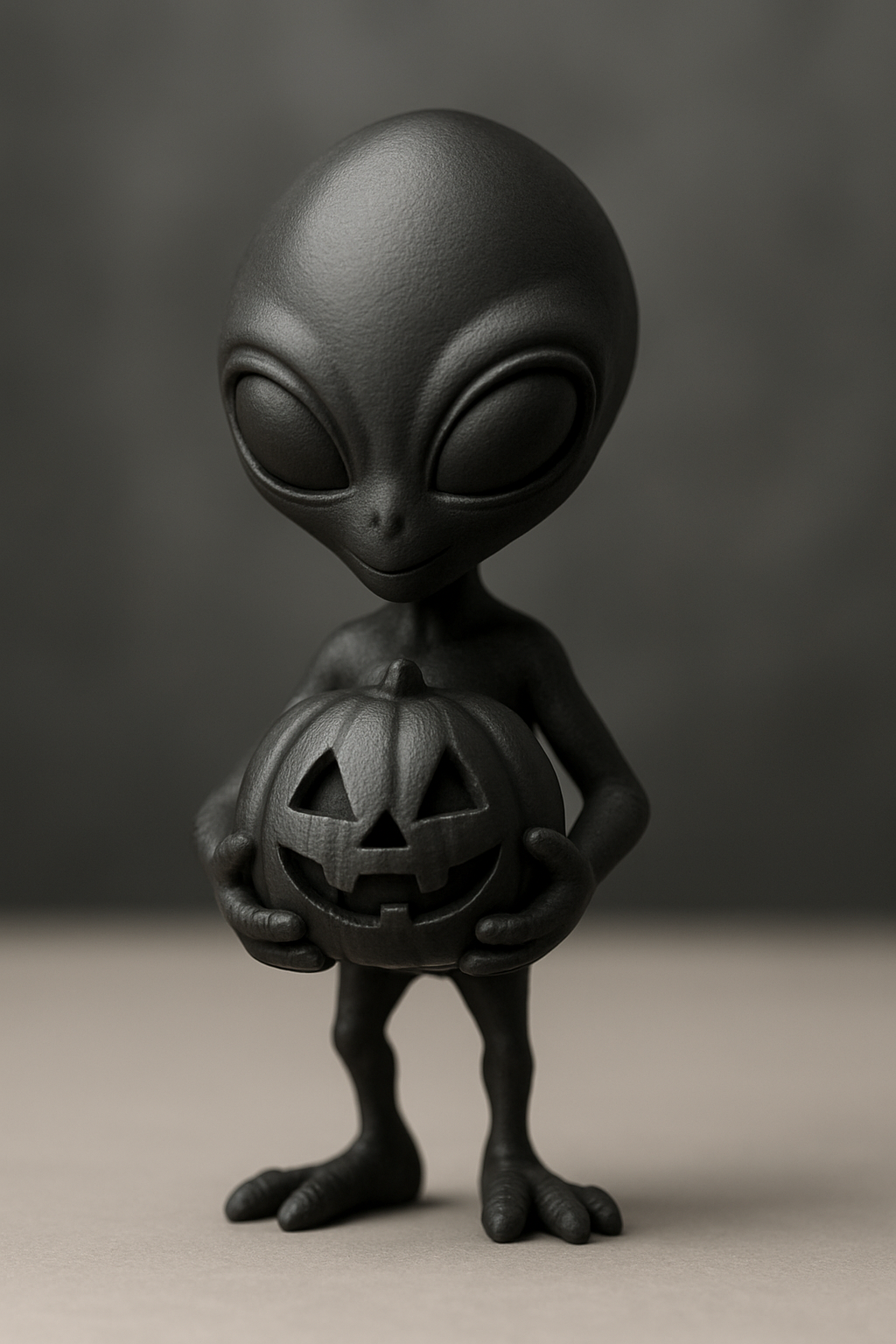 Halloween Alien With Pumpkin