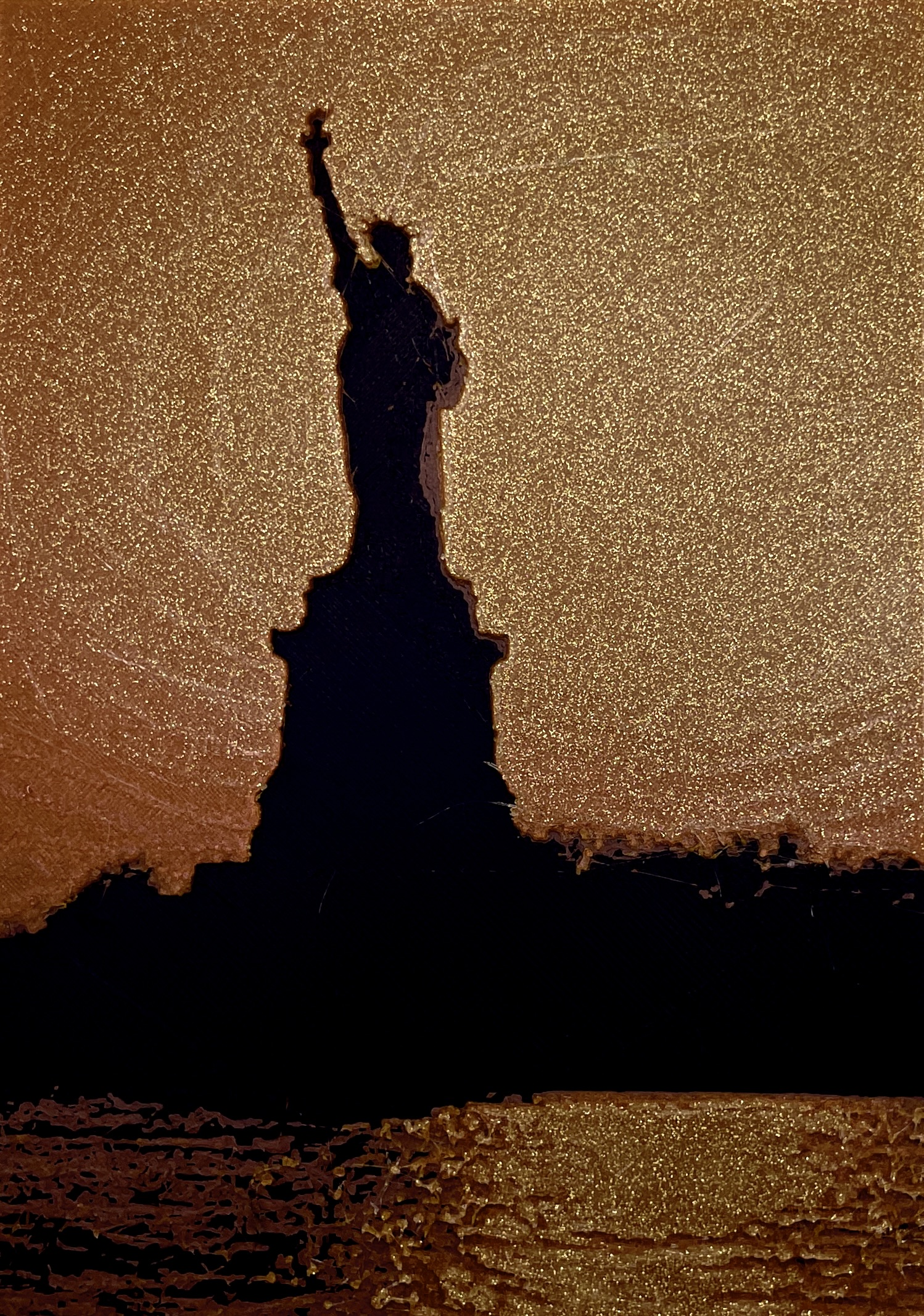 Statue of Liberty HueForge Photo Postcard