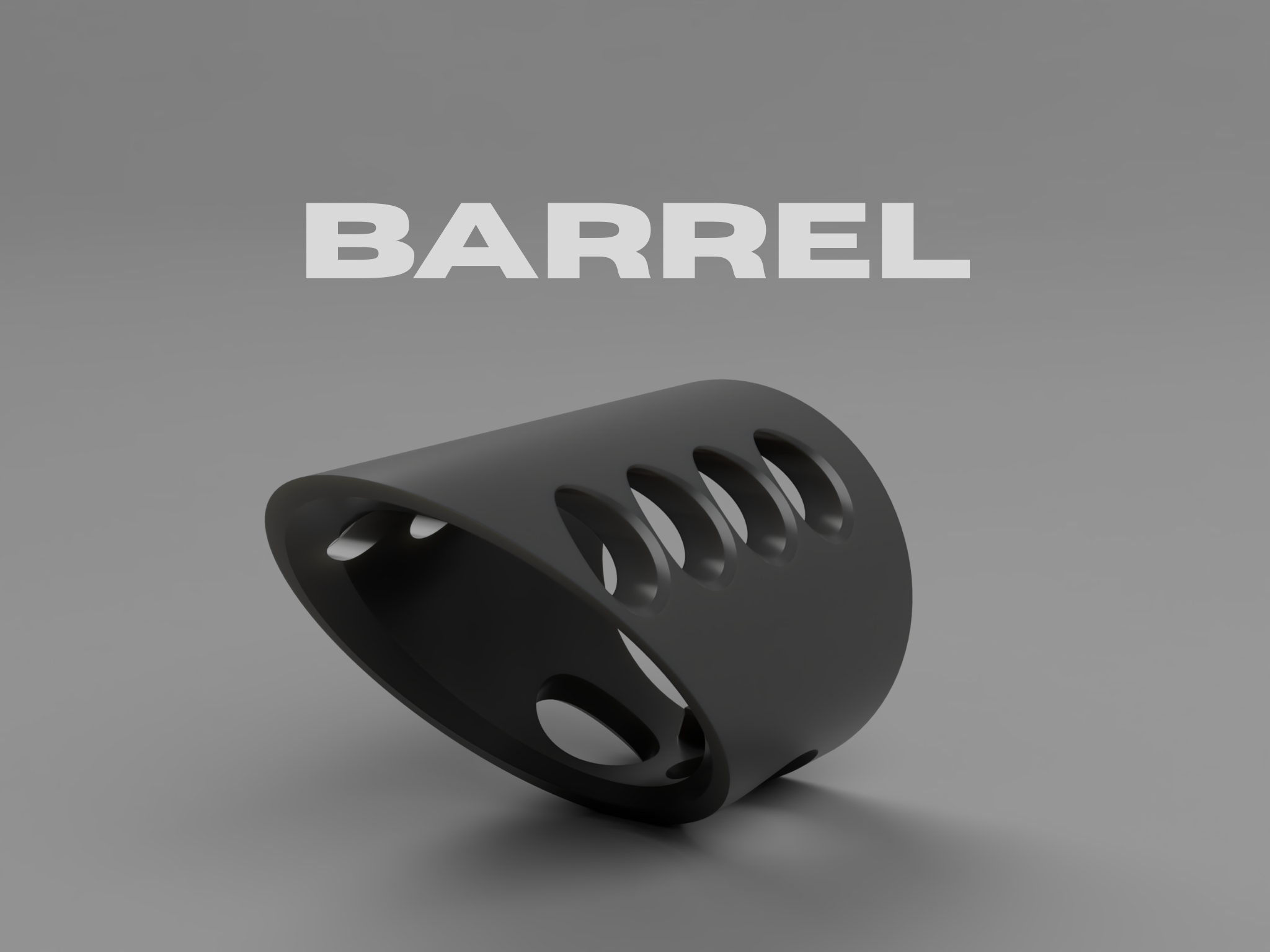 Nerf Muzzle Brake — Short Aggressive Design, Standard Barrel Attachment