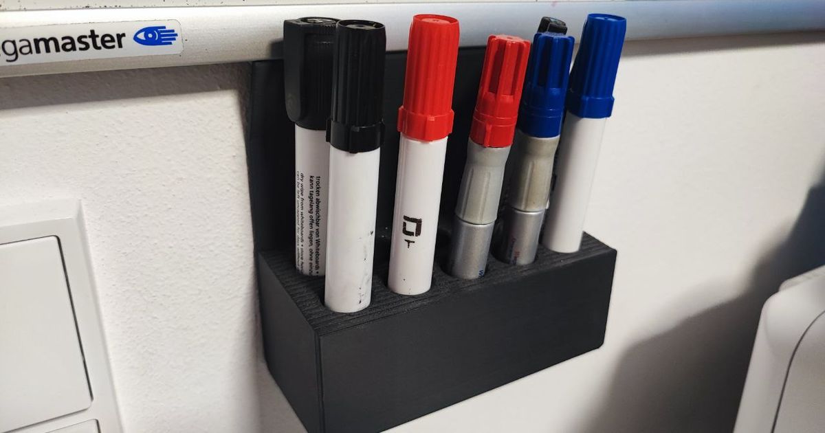Whiteboard Marker Holder for 10 Markers by Sam Download free STL