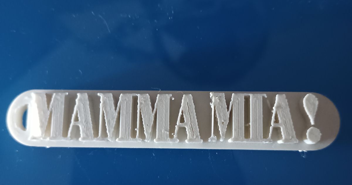 Mamma Mia Keychain by CRM Printworks Download free STL model Mamma Mia Keychain by CRM Printworks Download free STL model