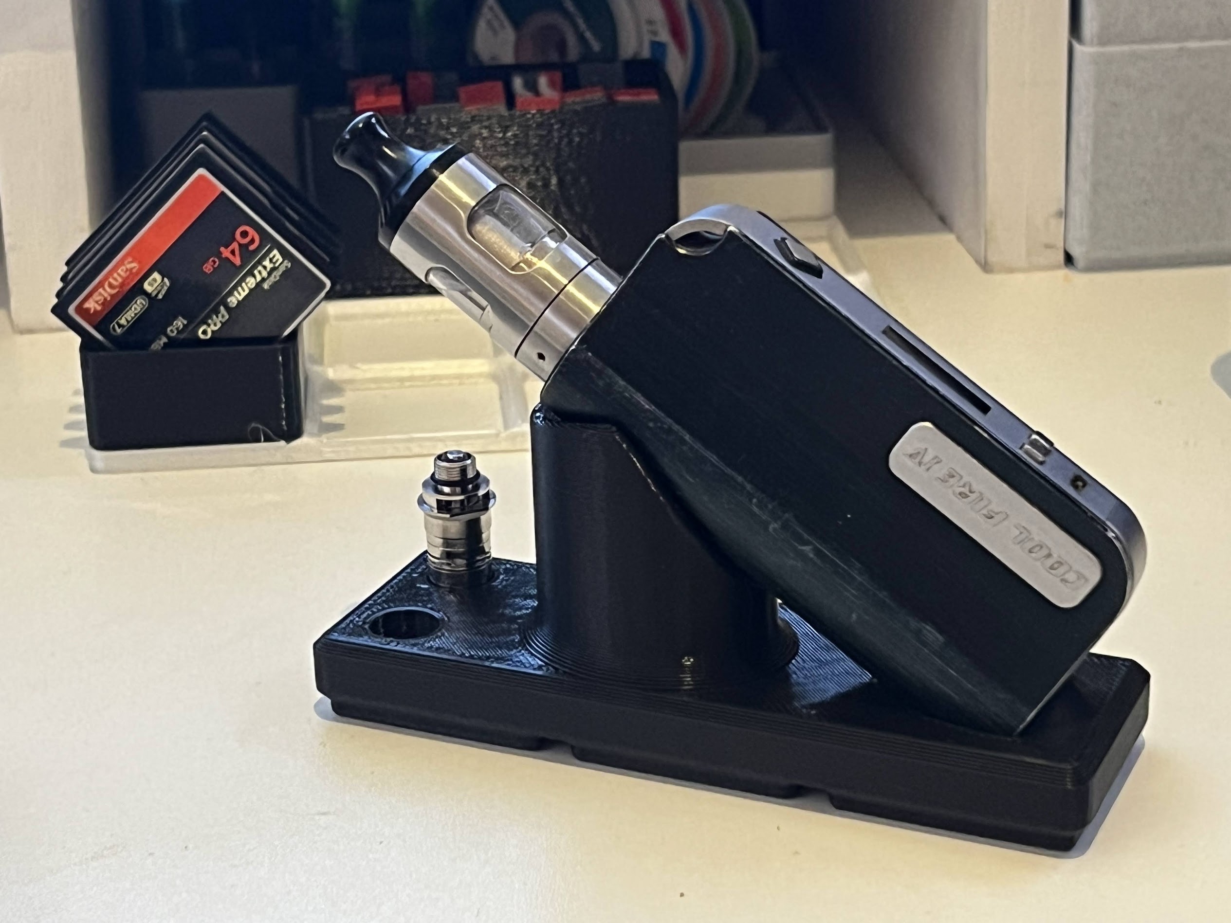 Gridfinity holder for vape and 2x Prism S coils