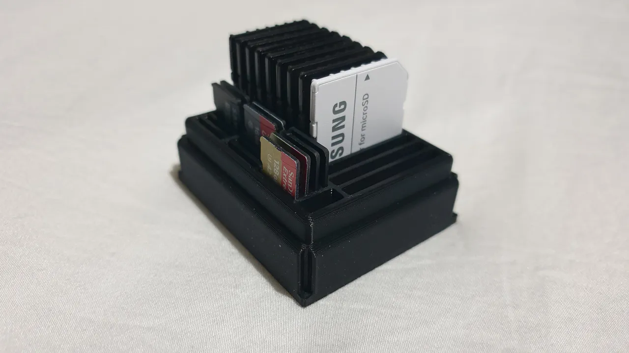 Compact Flash Card Holder by Kyle Ireland (Holds 6) by kyleireland, Download free STL model