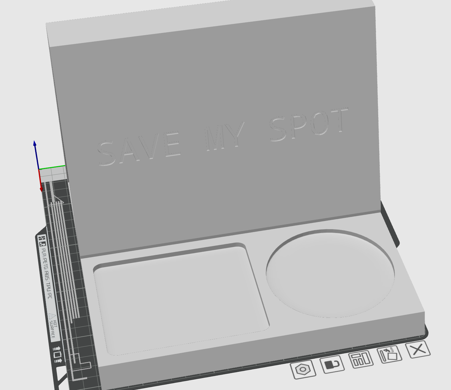Book place holder for night stand