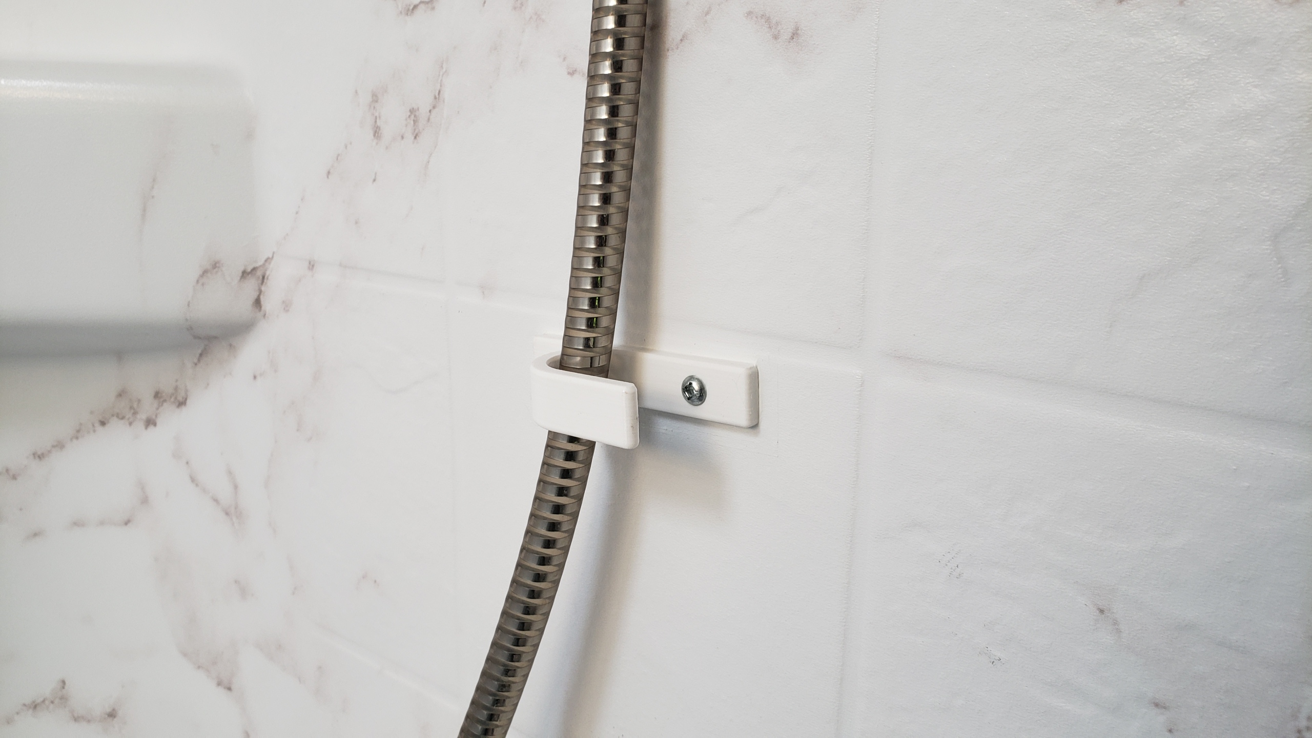 RV Shower faucet retainer and hose holder by P.Tech Download free STL model