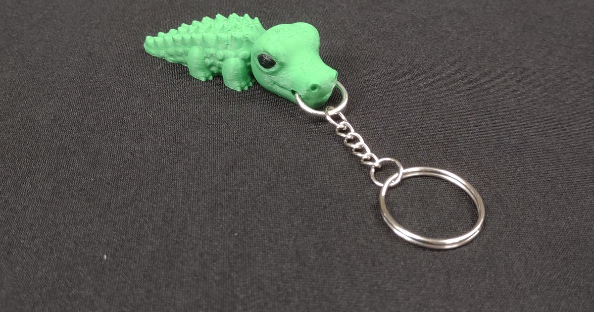 Gator Keychain by Built_Over_Bot | Printables Store