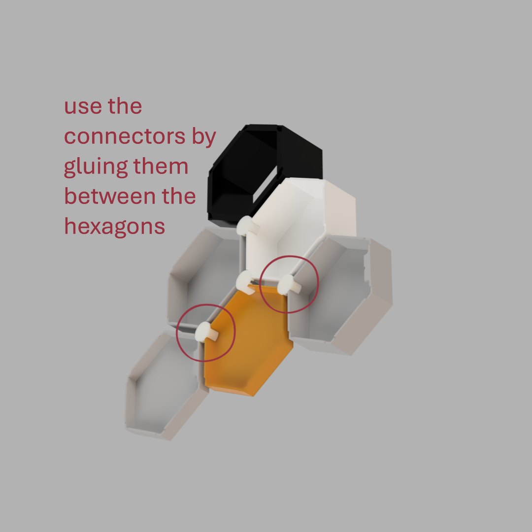 three-dimensional hexagonal wall frame — miniatura 3