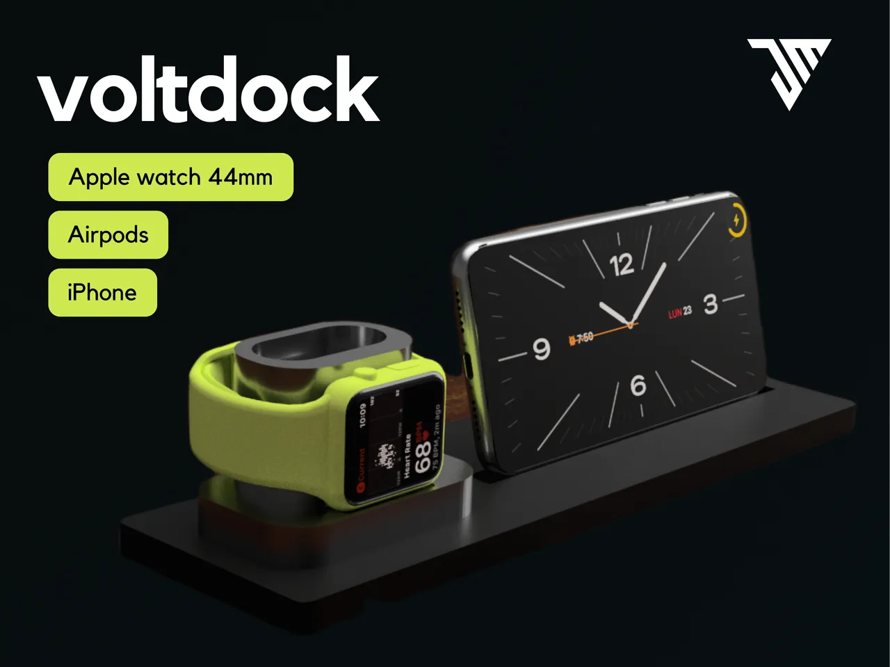 VoltDock Apple charger Iphone, Airpods, Apple Watch by Juanjo