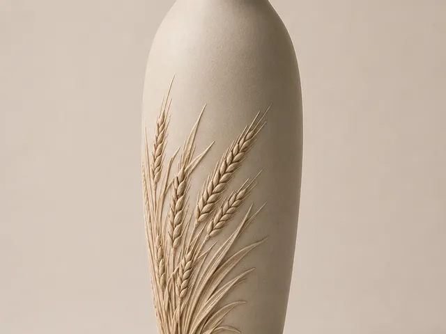 vase moderne avec motif de blé