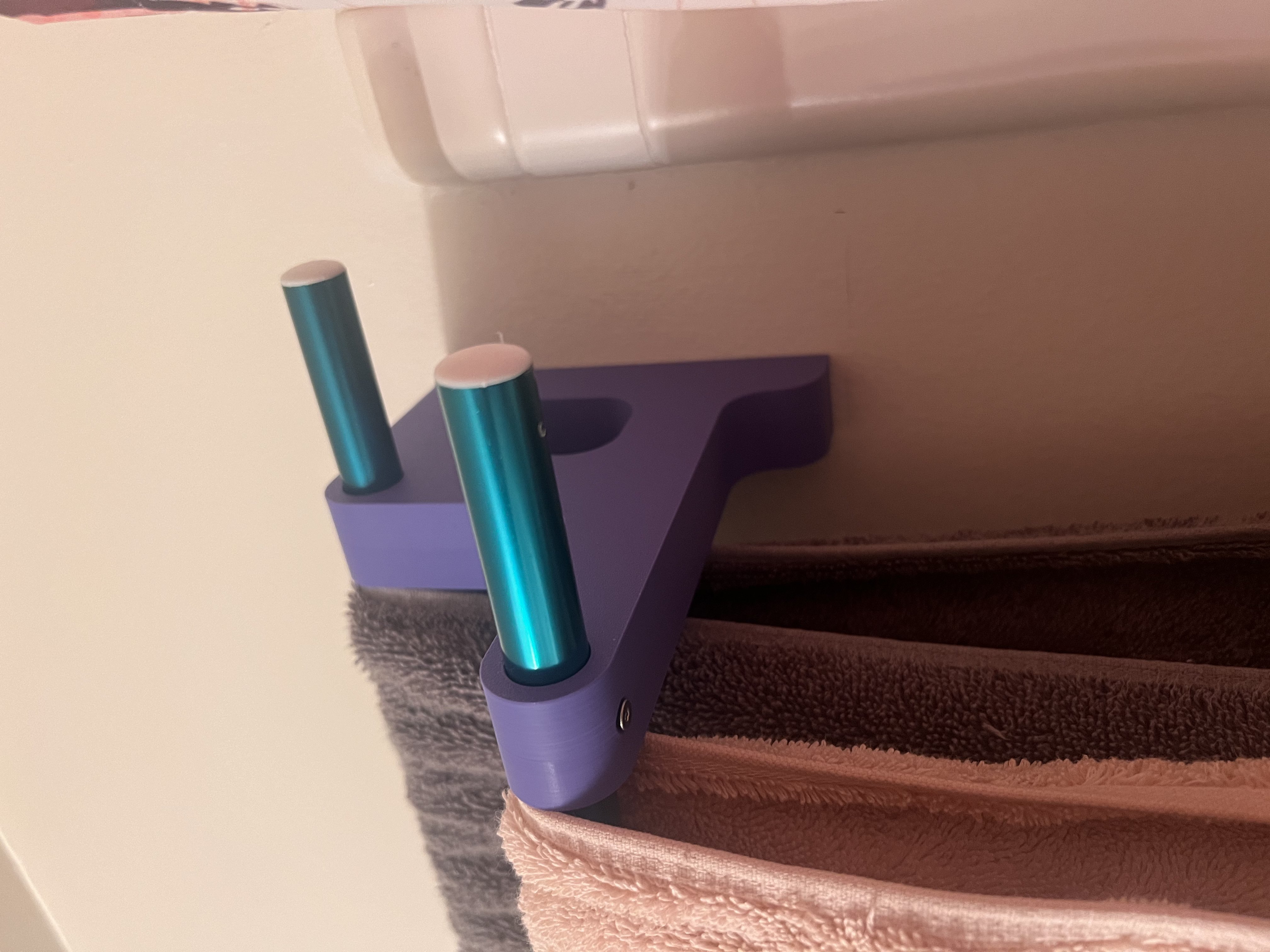 16mm rod towel rack brackets 3d printed drywall anchors by Celeste