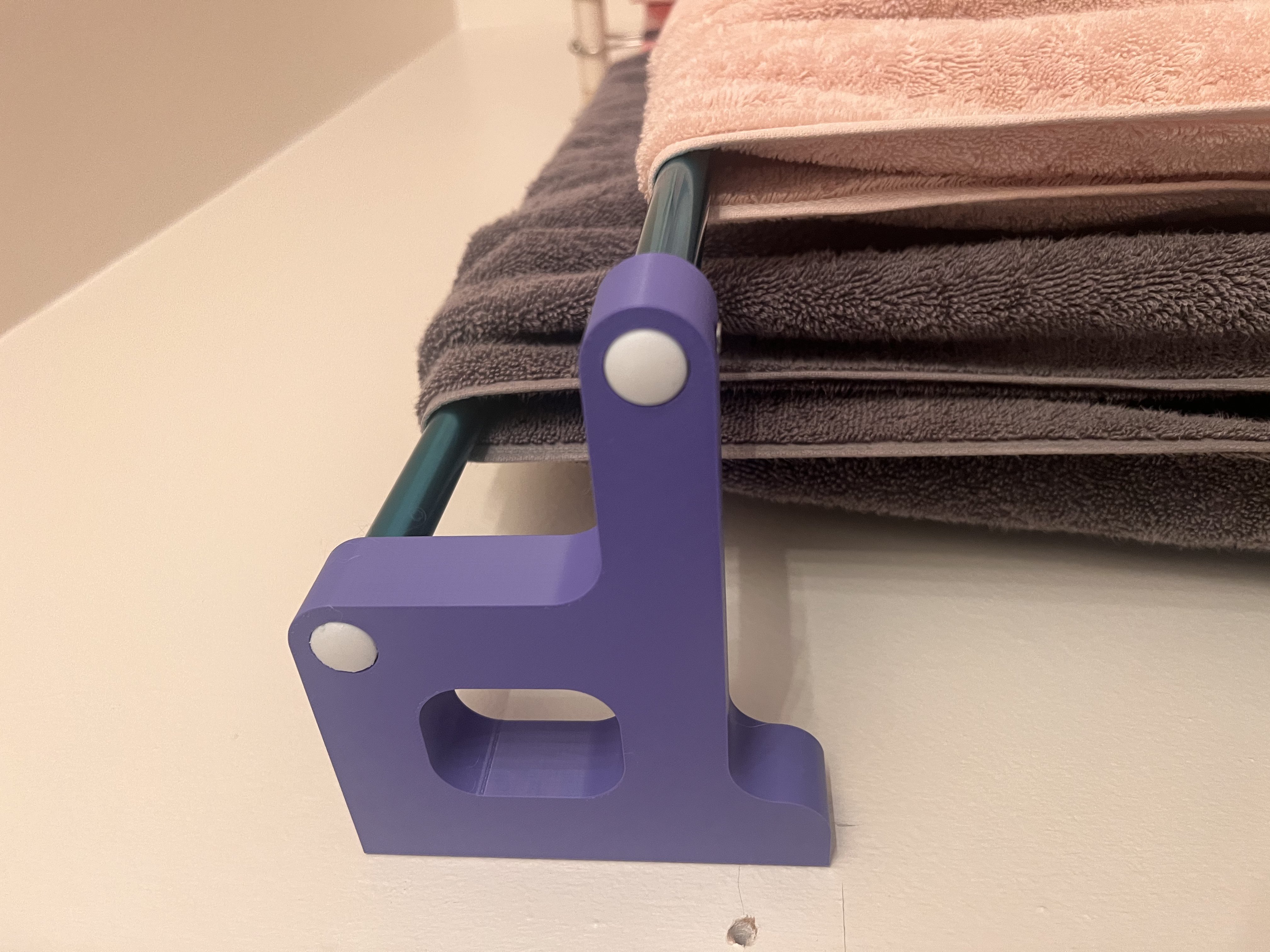 16mm rod towel rack brackets 3d printed drywall anchors by Celeste
