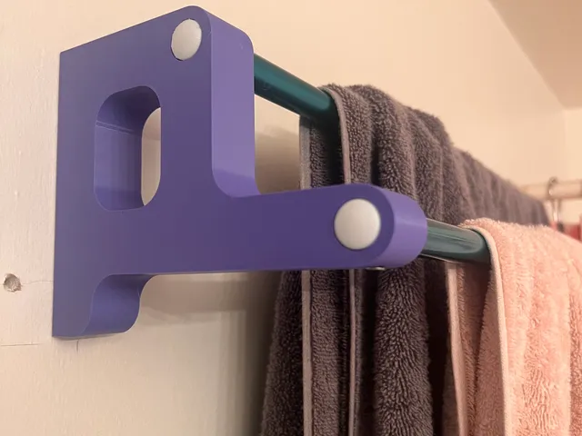 16mm rod towel rack brackets 3d printed drywall anchors
