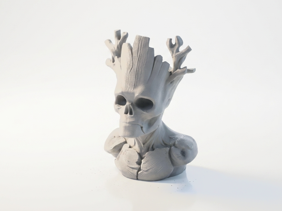 Groot Skull Bust Gothic Sculpture 3D Printable