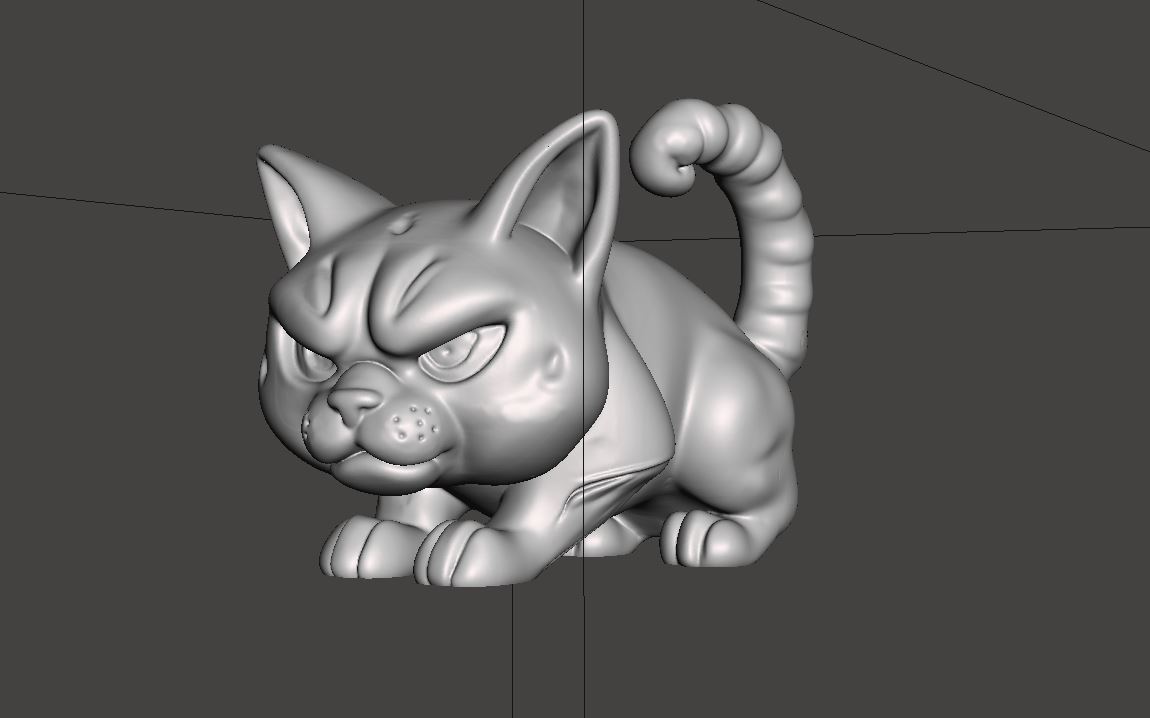 Miniatura 4 do modelo 3D Angry Cat