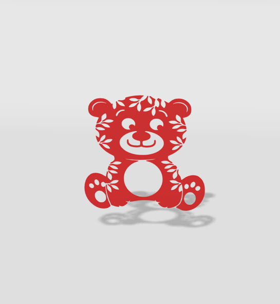 Floral teddy bear