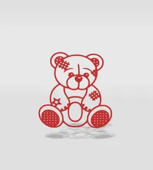 Teddy Bear Cookie Cutter by SJThreeD, Download free STL model