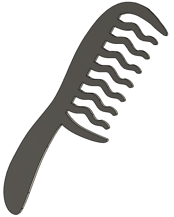 Miniatura 2 do modelo 3D Curl comb