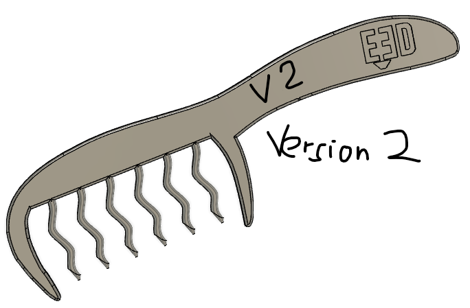Miniatura 3 do modelo 3D Curl comb