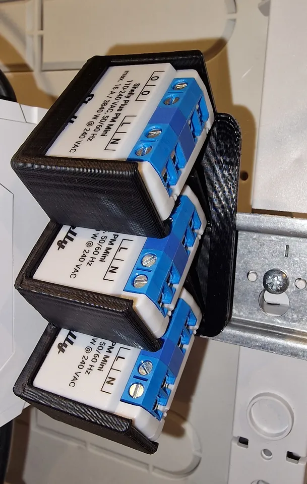 Shelly Mini Din Rail Mount by Ronnikn, Download free STL model