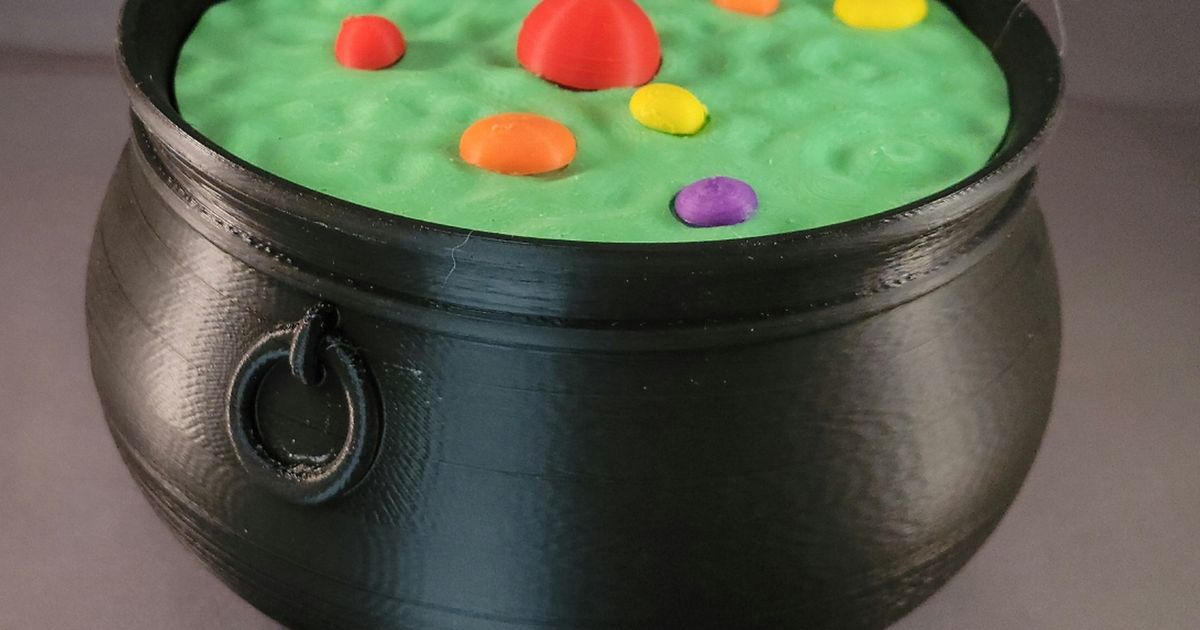 Halloween Cauldron Candy Dish by dennis Download free STL model