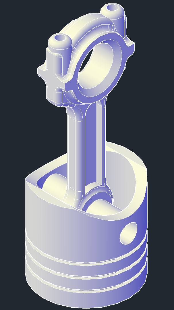 Pendant on a cord, Piston Keychain