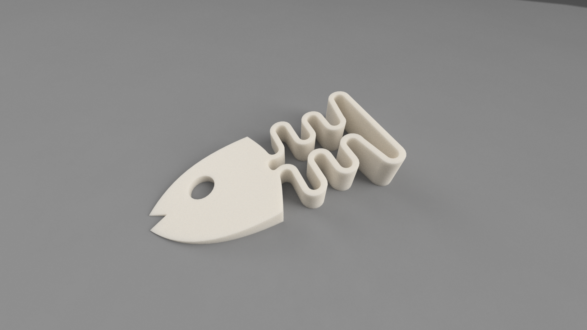 Door stop flexible fish skeleton