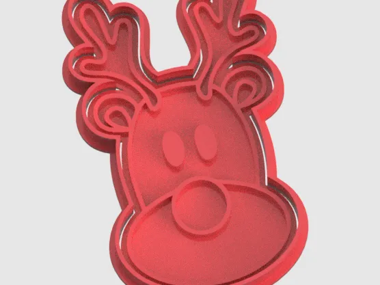 CHRISTMAS REINDEER COOKIE CUTTER